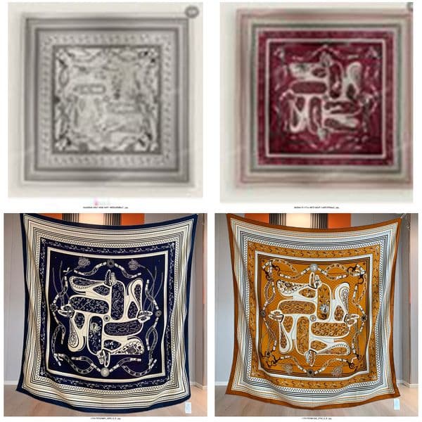 90*90cm 25ss top Designer Silk scarf H Women's shawl double sided 100% mulberry silk twill luxury spring/summer headscarf Four seasons silk scarf gift