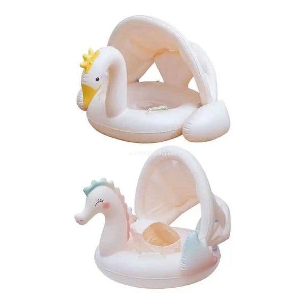 New Arrival Baby swimming pool float boat with Canopies inflatable raft no childrens swimming pool baby swimming pool toddler swimming ring T250312