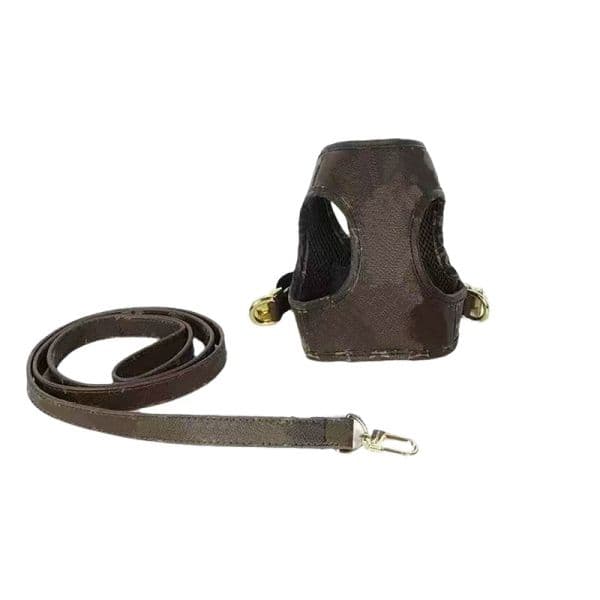 Designer Brand Dog Chest Back Summer Vest Dog Traction Rope Pet Fadou corgi Teddy Leather Dog Rope Set Dog Strap