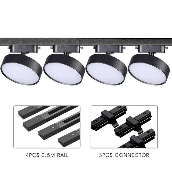 Full Set Led Track Lighting Fixture 12W/18W Spot light with Rails Track lights For Living Room Clothing Store Rail Ceiling lamps Z250312
