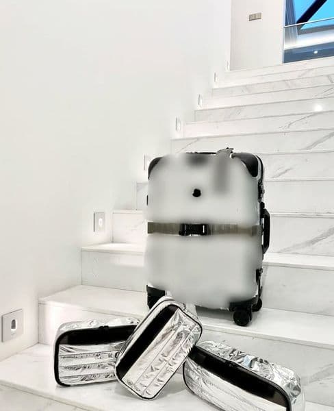 Rolling Suitcase 20inch Luggage designer aluminium alloy rim0 magnesium mirror trolley case universal wheel boarding box business with strap suitcase unise