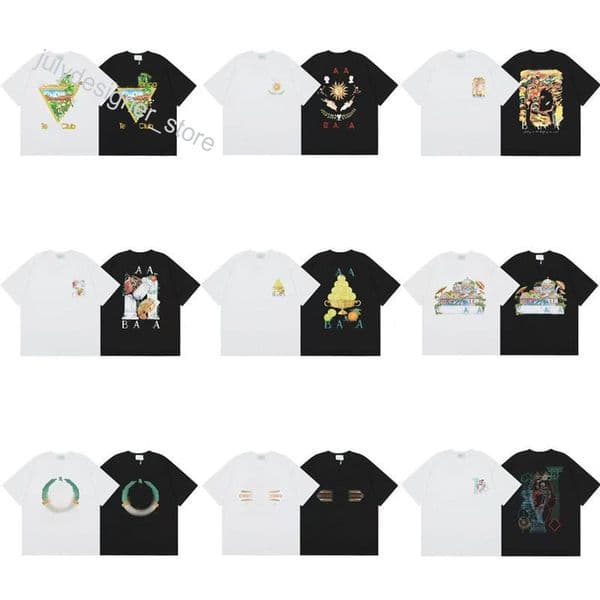 Designer Men T Shirt Desigenr T Shirt short sleeve top Summer Caablacn Mens Tshits Fashion Designers Cotton cloths Beach Cablanc Mens Clothing Us ze S-xl 2025