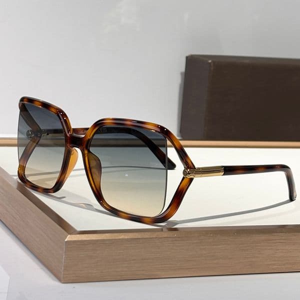 Cutaway Butterfly Sunglasses 1089 Havana Blue Shaded UV Protection Shades Anti-Reflective Glasses for Travel Beach Outdoor Eyewear
