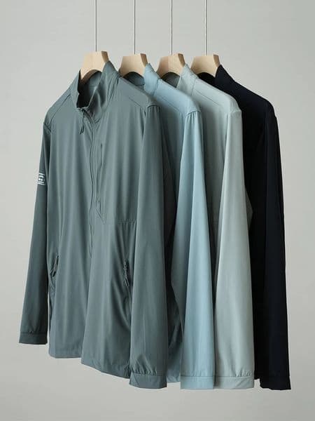 Summer UPF50Mens Jacket UV Protective Ice Silk Leather Coat Breathable Quick drying Elastic Nylon Sunscreen Windproof 250313
