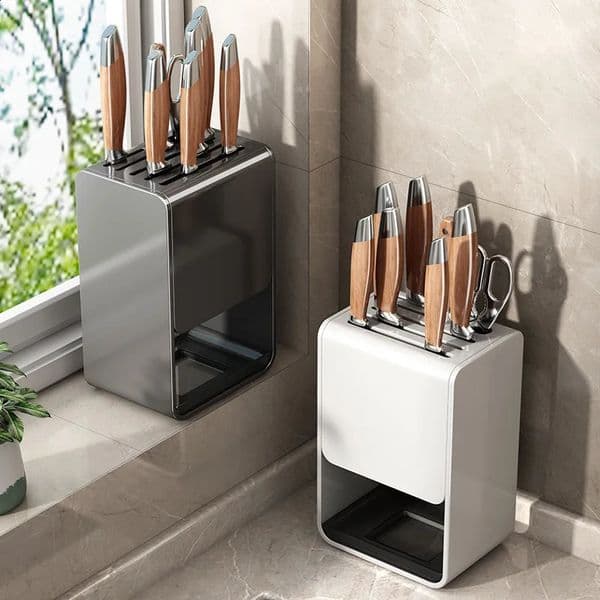 Kitchen Utensils Useful Things Knife Holder Kitchen Knives Stand Chef Home Items Storage Rack Dining Kitchen Accessories 250313