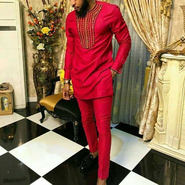 New printed long sleeved ethnic shirt and casual pants 2-piece set for parties weddings African mens clothing mens clothing X250313