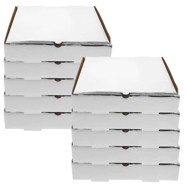 10 Pcs Pizza Box Bakery Boxes Cheese Paper Restaurant Coffee Take Out Containers For Party B2