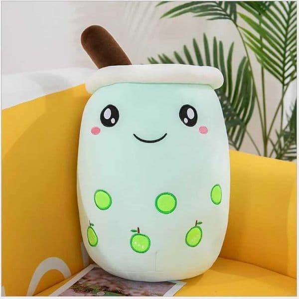 Plush Bubble Tea 35CM Kaii Pillow Simulation Little Pearl Milk Tea Cup Boba Food Filling Soft Kaii Hugging Plush Decorative Toy 1XJ250314