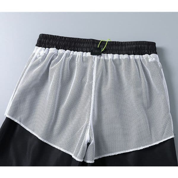 Mens Shorts European Style Summer Running Sports Beach Pants Designer Brand Honeycomb Printed Cotton Stretch Loose Quick Dry Sweatpant with Elastic Waistband Q260
