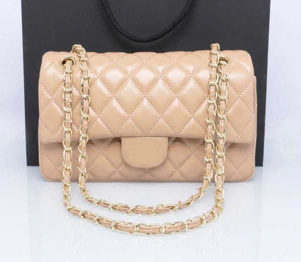10A Top Tier Quality Jumbo Double Flap Bag Luxury Designer 25CM Real Leather Caviar Lambskin Classic All Black Purse Quilted Handbag Shoulder bag underarm bag