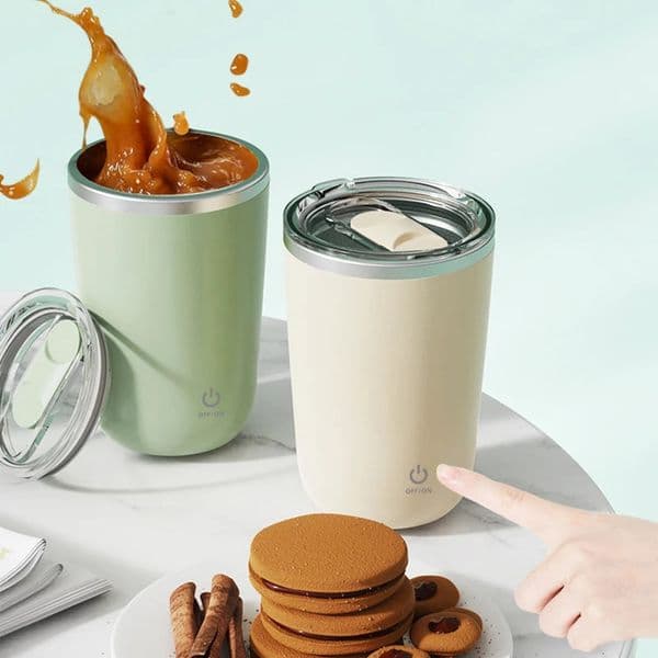 350ml Automatic Self-Stirring Mug 304 Stainless Steel Rechargeable Magnetic Mug Milk Mixing Cup Smart Mixer Water Bottle 250314
