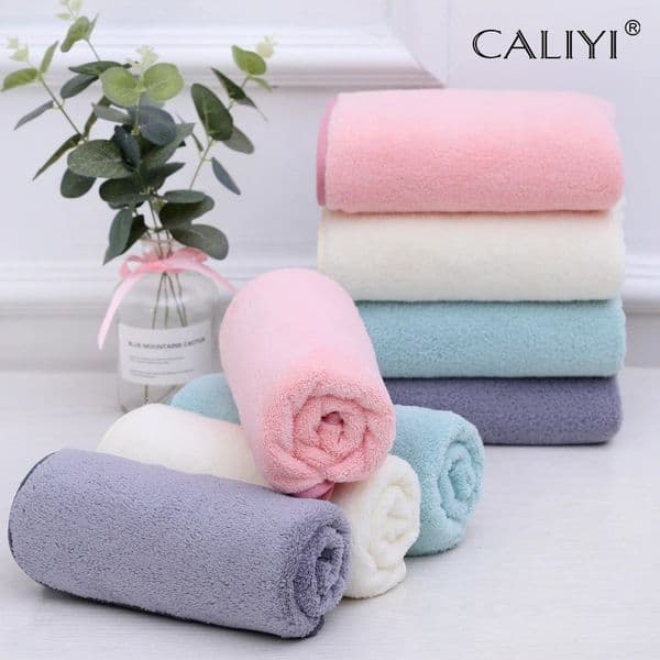 CALIYI 3PCS 60cm*30cm Coral Velvet Face Towel for Bathing Makeup Removal And Facial Care Soft Highly Absorbent Facial Tools 250311BJ