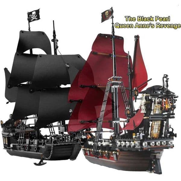 Annes Warship The Black Pearl 4195 4184 Ship Building Blocks Model Toys B Kids Gifts