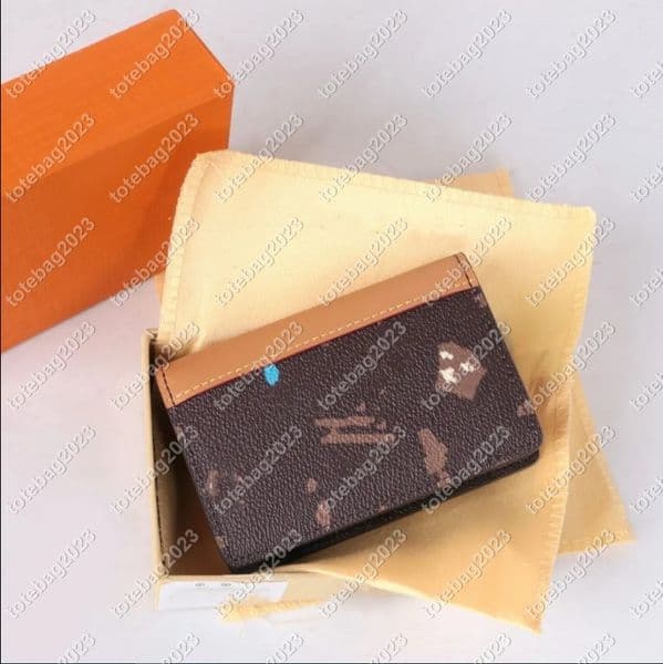 Designer bag Leather Wallet Card holder Men Women Short Purse Fashion Card Pocket Money Bag Clutch Fold Purses Coin wallet card holder with box totebag2023