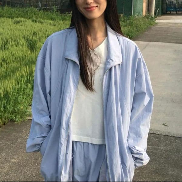 Retro Lazy Style Work Clothes Sun Protection Clothes for Female Students Korean Loose Summer Casual Breathable Thin Jacket 250311BJ