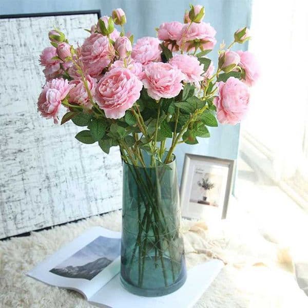 European Rose Artificial Flower Decoration Home Living Room Flower Decoration Wedding Party Decoration Silk Peony Fake Flowers X250317