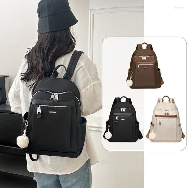 2025 NEW Backpack Bags For Woman Qxford Waterproof Large Capacity Solid Color Travel Bag Bolsos De Mujer Mochila School Ita