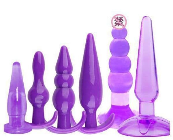 Anal Stopper Set Mens Sexy 6-piece Set Silicone Backcourt Pulling Bead Anal Stopper Set Gay Sex Products250317