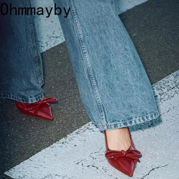 2025 New Summer High Heel Women Sandals Shoes Fashion Shallow Butterfly-knot Shoes Elegant Wedding Party Shoes 250317BJ