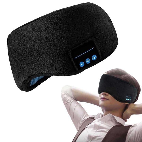 Bluetooth Sleeping Headphones Eye Mask Sleep Headphones BT Headband Soft Wireless Music Earphones