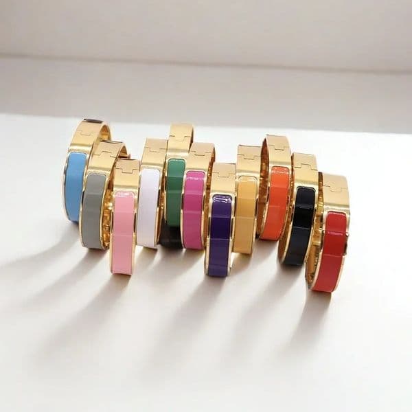 Silver Enamel Rainbow Bracelets Wrist Jewelry Woman Cuff Classical Bracelet for Man Women Jewelrys 14 Colors Option