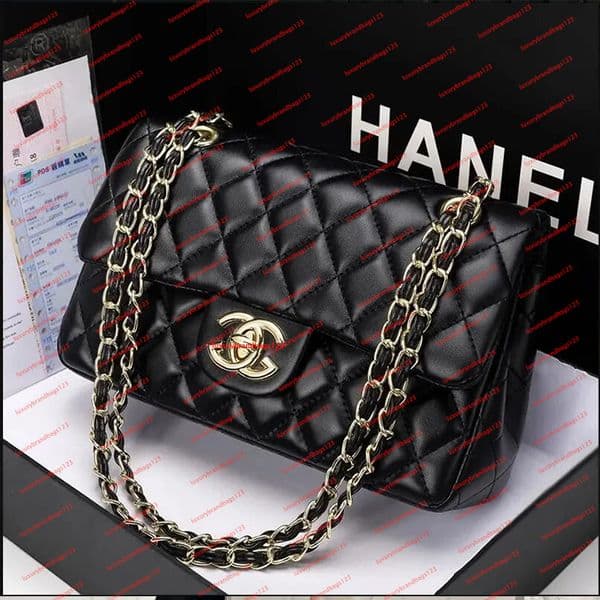10A Top Tier Quality Jumbo Double Flap Bag Luxury Designer 25CM Real Leather Caviar Lambskin Classic All Black Purse Quilted Handbag Shoulde