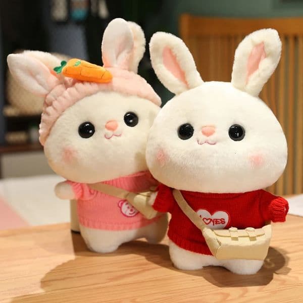 Kawaii South Cafe Rabbit Plush Doll Cute Cartoon Bunny Plush Toys Soft Stuffed Animal Kids Doll Birthday Gifts For Girls 250317