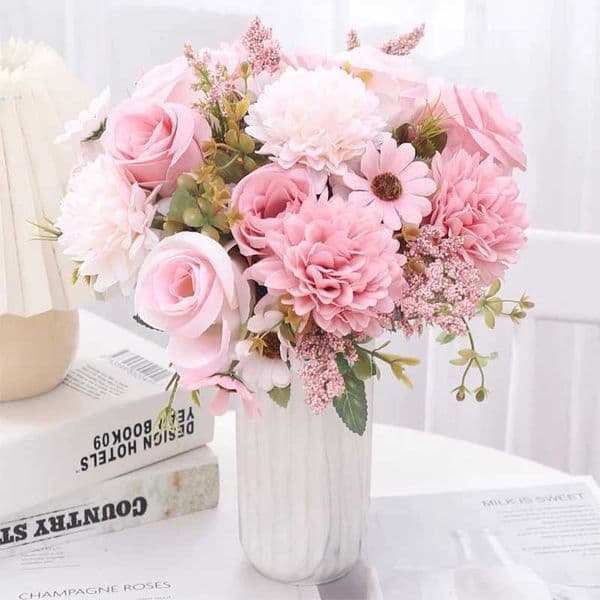 30cm Autumn Artificial Flower Rose Bridal Christmas Decoration Vase Home Living Room DIY Fake Bouquet Daisy Plants X250317