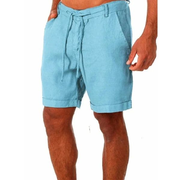 Summer Mens Cotton Linen Short Pants Male Casual Lightweight Breathable Solid Color Sport Shorts Fashion Fitness Streetwear250312BJ