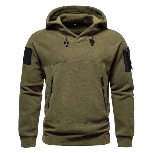 2024 Autumn Spring Fleece Men Tactical Sweatshirts Outdoor Thermal Multi-Pocket Polar Pullovers Hoodies Man Clothing