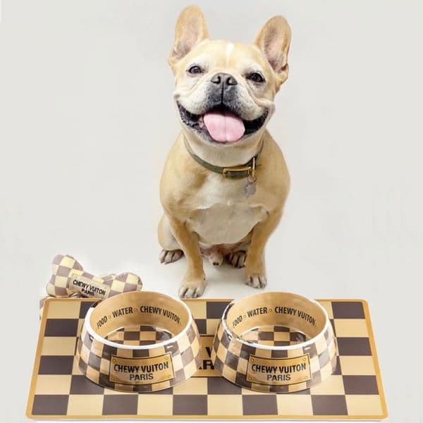 Versatile Dual-Purpose Feline/Canine Dining Tray w/Padded Surface Protection