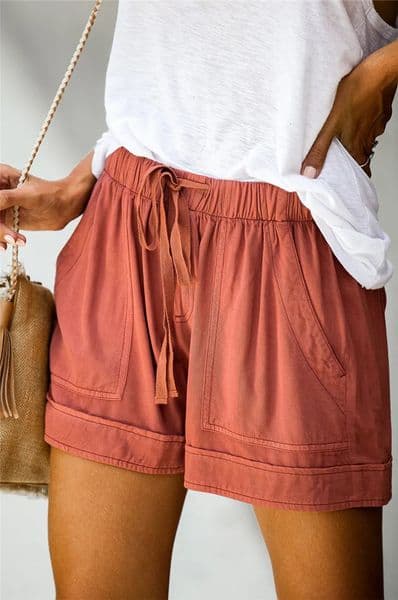 Summer comfortable casual commuting silk shorts for women European high waisted lace loose wide leg pants 250318BANJIA