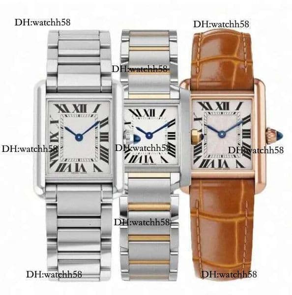 U1 Top-grade AAA Fashion Women Watch Quartz Movement Sier Lady Square Tank Watches Stainless Steel Original Clasp Casual Montre De e Wristwatches