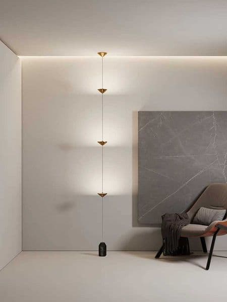 Minimalist living room lobby background wall floor lights designer wiring free creative bedroom bedside lamps X250318