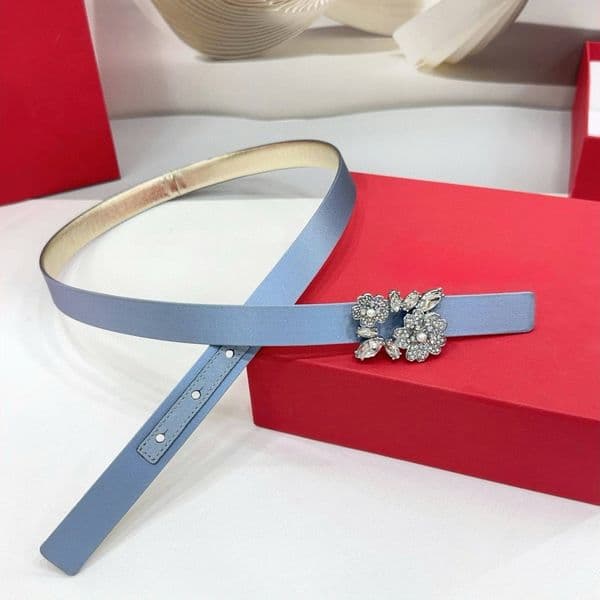 10A Designer Women Belt Premium Quality Leather Belt Width 2cm Wide Smooth Gold Silver Buckle Belt Multi-color Silk Jean Belt with Dust Bag