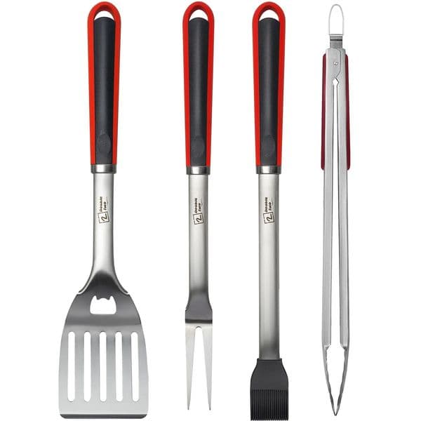 4PCS BBQ Tool Set BBQ Tong Fork Spatula Brush Grill Accessories Tools Barbecue Utensils 250314