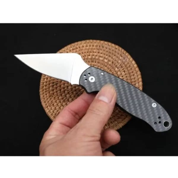 Tactical Folding Knife knife - Premium S30V Steel Blade Carbon Fiber/Linen Handle Survival Tool for Outdoor Camping Hiking Hunting Durable Portable Design 3300 15535