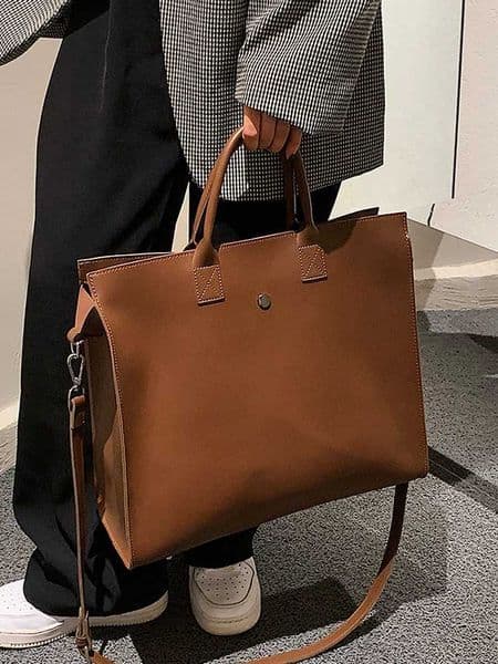 Vintage Shoulder Bags: High Qi hot Large-Capacity Tote Bag With Simple, Modern Design - Portable Handbag Z250318