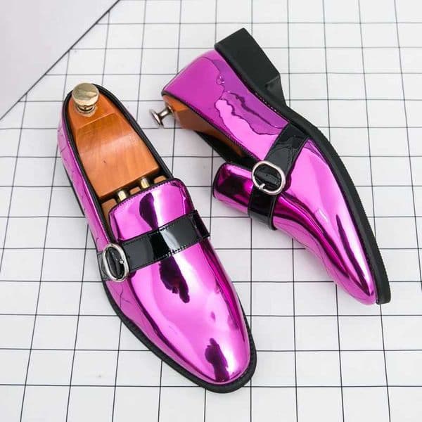 Womens Purple Mens Formal Shoes Plus Size 48 Designer Bright Patent Leather Shoes for Men Party Dress Wedding Shoes Man OxfordXJ250319