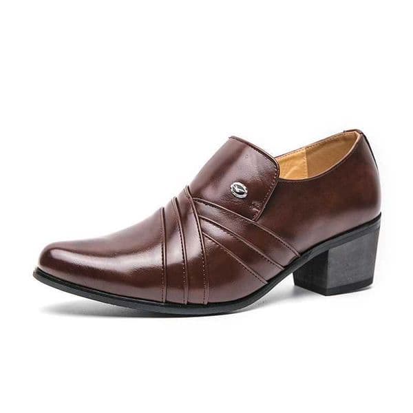 New Business Formal Oxford Shoes Mens Casual Wedding Office Party High Heels Classic Mens Shoes PU Leather Dress ShoesXJ250319