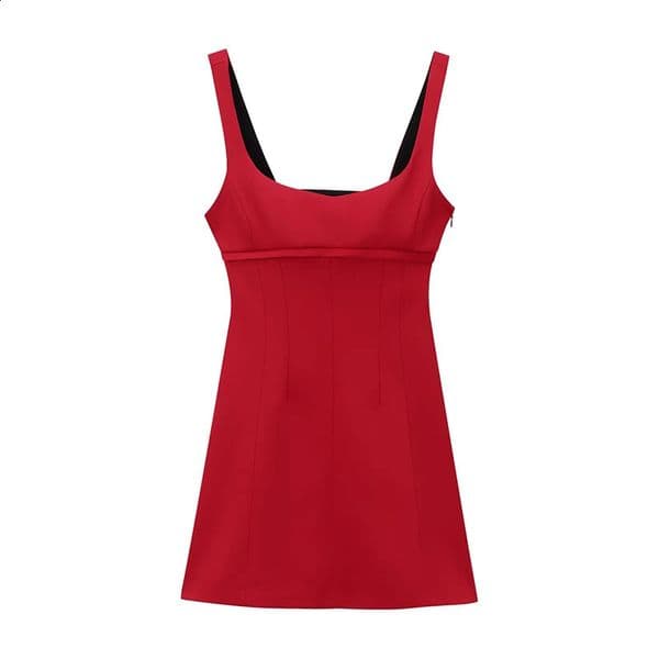 RAFZNB womens dress chiffon sleeveless cut backless sexy short skirt summer set party 250318BANJIA
