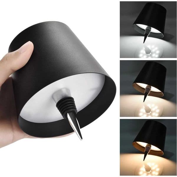 New Arrival Wireless wine bottle table lamp touch control with 3 colors and stepless dimming night light suitable for bar wine bottle table lamp Z250319