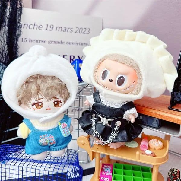 10cm Kawaii Doll Clothing Cute Baoqi Dumpling Headpiece White Shirt Idol Set Dress up DIY Change Game 250319