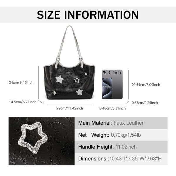 Designer AILUXIs new large capacity underarm shoulder bag with cute star shaped printing for daily commuting Y251124