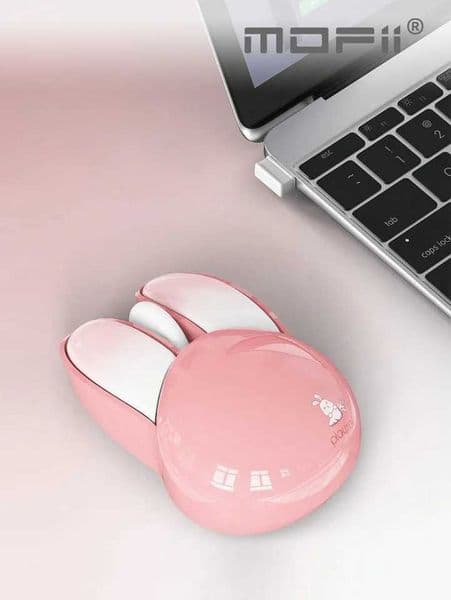 MOFII Wireless Silent Mouse Cute Rabbit Design 2.4 GHz USB Mini Receiver Optical Mouse for Laptop PC Computer Notebook Z250320
