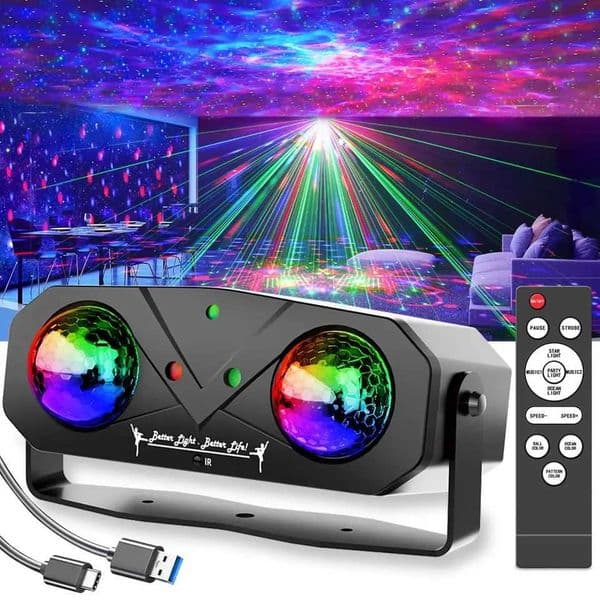 RGB LED disco light rotating DJ ball strobe with remote control used for party club star show strobe light magic dance car gift Z250320