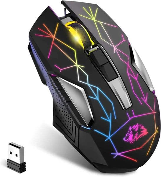 Ziyoulang X18 wireless gaming mouse 2.4G 7 RGB light 2400 DPI 600mAh intelligent energy-saving silent click USB receiver optical Z250320