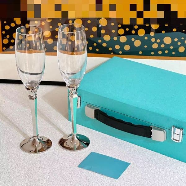 Designer's Champagne Gift Box, Red Wine Cup, Tail Cup Set