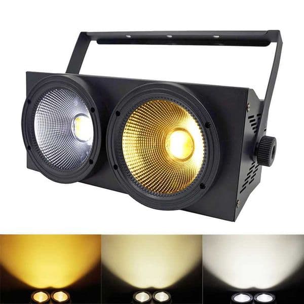 2x100w blind platform flat light 2-in-1 cool white warm white COB Par light used for DJ theaters church parties disco weddings Z250320