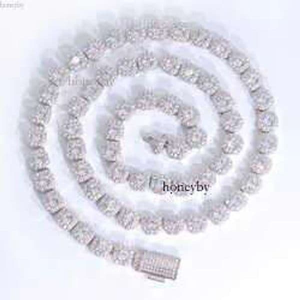 necklace moissanite chain Custom d Vvs Moissanite Dia Cuban k S Sier 8mm 12mm Large Tennis Chain